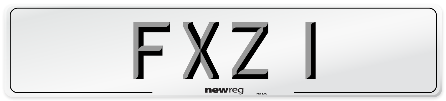 FXZ 1 Number Plate from New Reg